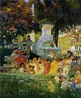 Gaston La Touche La ronde des enfants painting